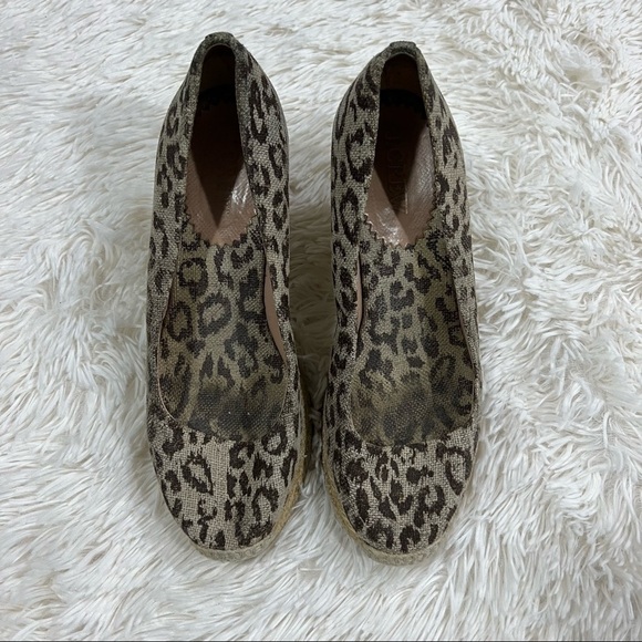 J. Crew Leopard Seville Espadrille Wedges Size 6 - Picture 3 of 8